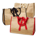Jute Blend Tote Bags 17 1/2 '' X 8 1/2 '' X 11 1/2 '' Black