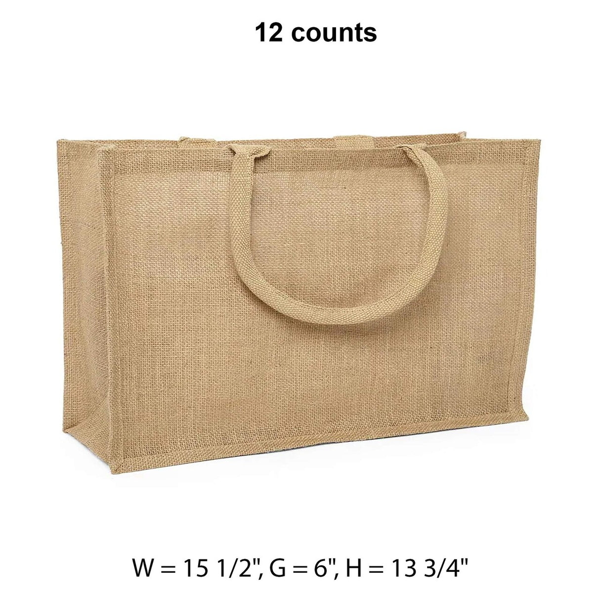 Jute Shopping Bags 15 1/2 '' X 6 '' X 13 3/4 '' Large