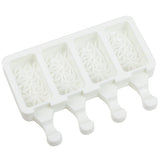 O'Creme Silicone Ice Cream Pop Mold, Abstract, 4 Cavities