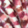Violet Brown White Versicolor Faux Fur Fabric,