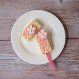 O'Creme Silicone Ice Cream Pop Mold, Abstract, 4 Cavities