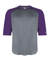Badger Men's B-Core Three-Quarter Sleeve Baseball T-Shirt