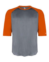 Badger Men's B-Core Three-Quarter Sleeve Baseball T-Shirt