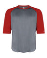 Badger Men's B-Core Three-Quarter Sleeve Baseball T-Shirt