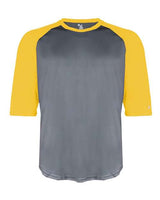 Badger Men's B-Core Three-Quarter Sleeve Baseball T-Shirt