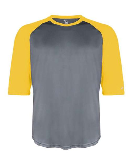 Badger Men's B-Core Three-Quarter Sleeve Baseball T-Shirt
