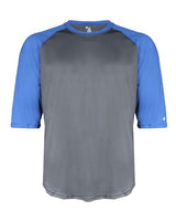 Badger Men's B-Core Three-Quarter Sleeve Baseball T-Shirt