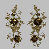 Beaded Corded Floral 3D Lace Applique