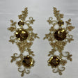 Beaded Floral Lace Applique