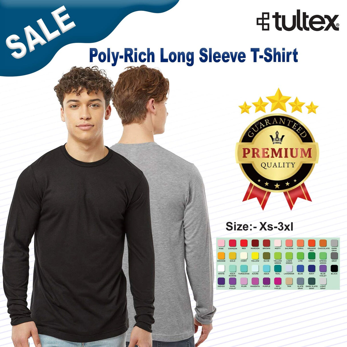 Tultex® Poly-Rich Crew Neck Long Sleeve T-Shirt