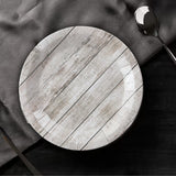 8 Ct. Shiplap Rustic Party Paper Dinner Plates 9" Disposable Chic Rustic Tableware