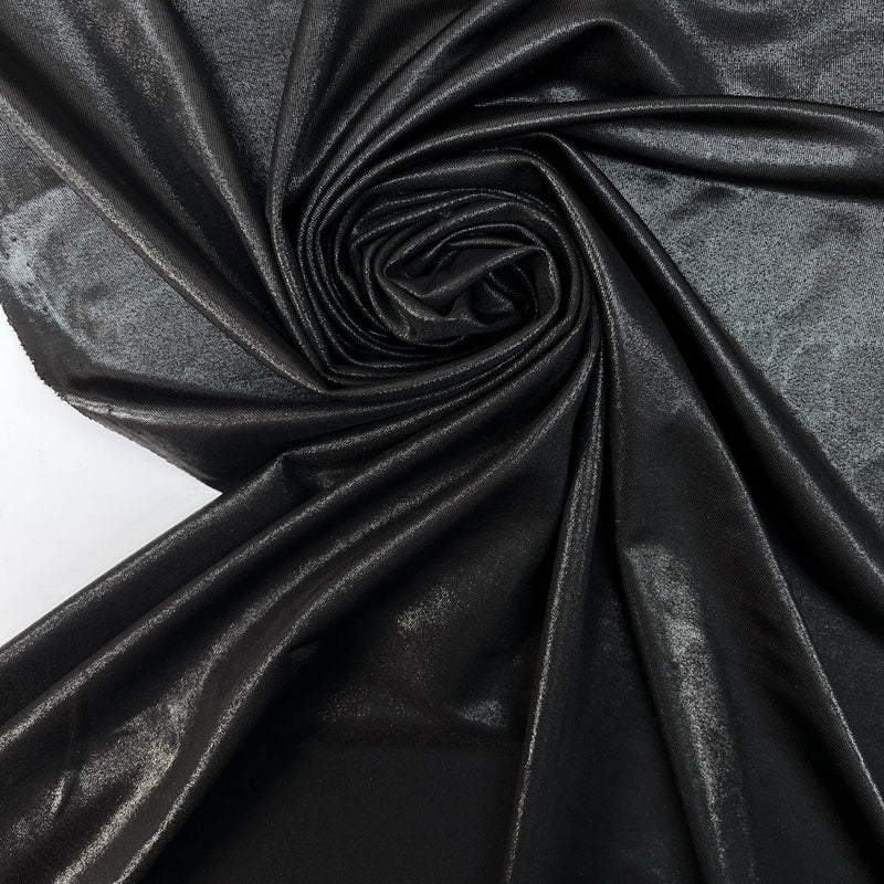 Viscose Knit Moiré Silver Black Stretch