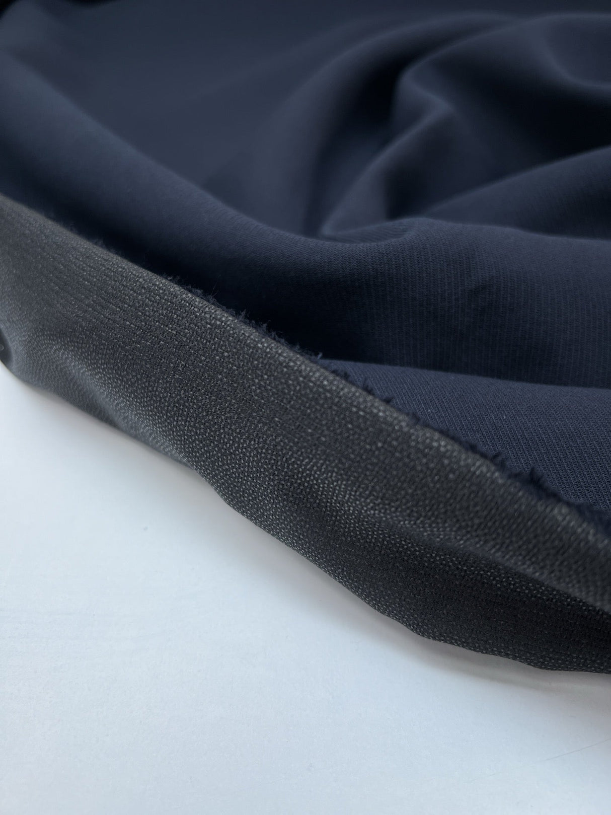 Blue Cotton Polyamid Twill
