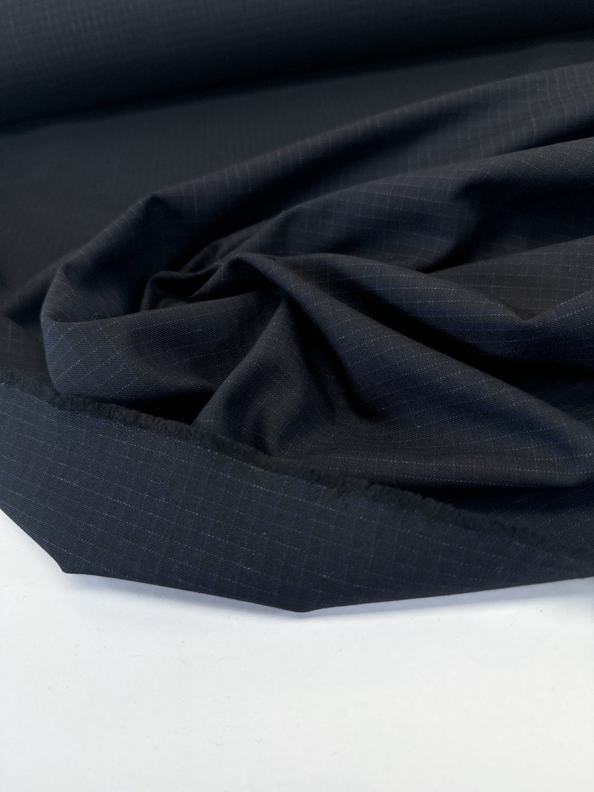Cotton Polyamide Elastane Checked Fabric