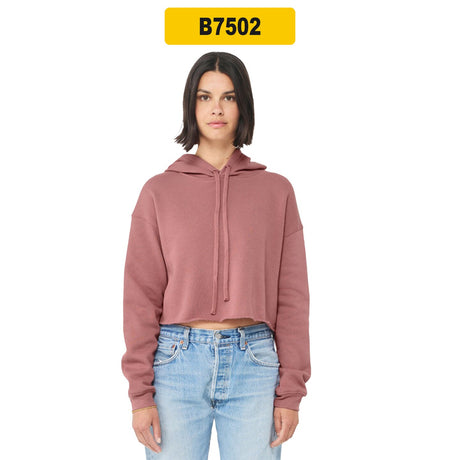 Bella + Canvas® Ladies Cropped Fleece Long Sleeve Hoodie
