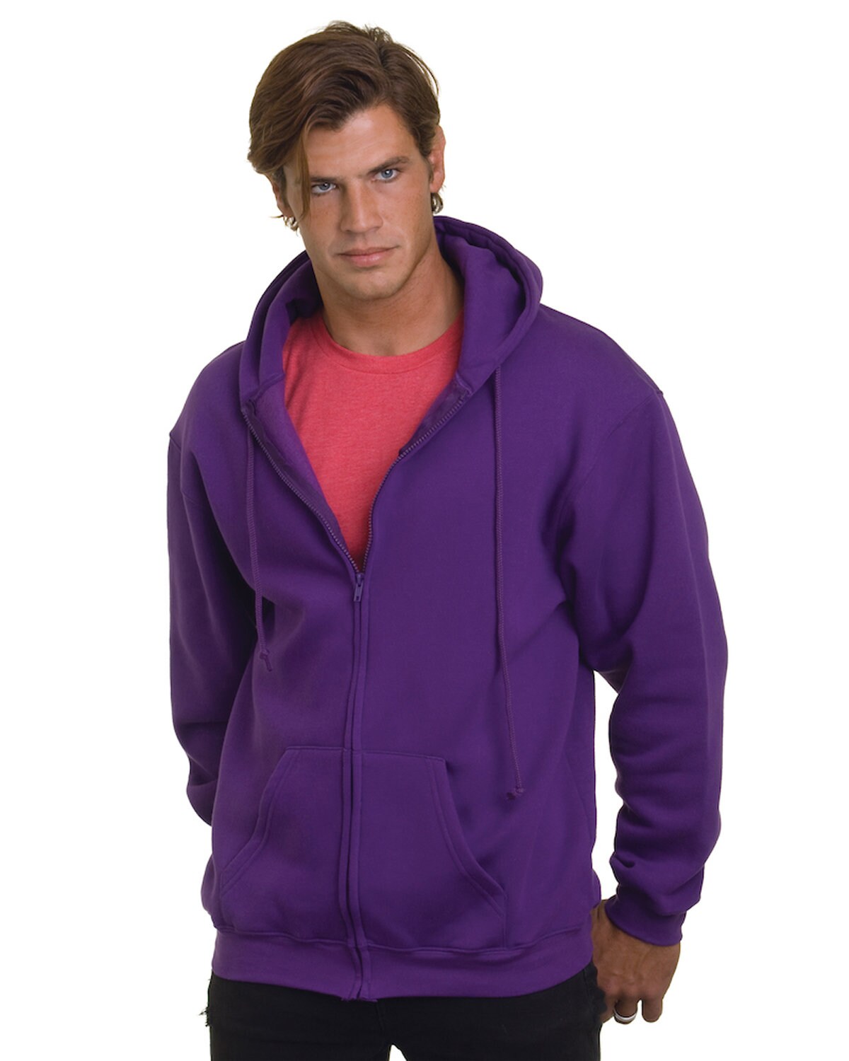 Bayside® Adult USA Made Full-Zip Heavyweight Hooded Sweatshirt