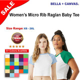 BELLA + CANVAS® Women's Micro Rib Raglan Short sleeve Tee