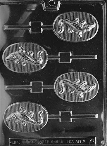Oval Alligator Lolly Chocolate Mold - LPA078