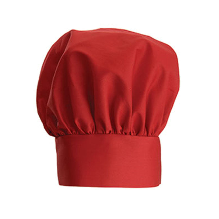 Winware by Winco CH-13 Chef Hat 13", Cotton/Poly Blend - Red