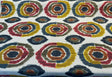 Bohemian Circles Rustic Kira Linen Fabric - Multi Color Bohemian Circles, 57" Width (1 Yard)