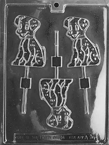 Dalmatian Dog Lolly Chocolate Mold - LPA094