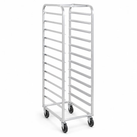 Channel Bun / Sheet Pan Rack, Aluminum, Front Loading, 70-1/4" High, For 12 Pans