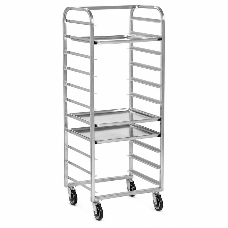 Channel Bun Pan Rack, Aluminum, Side Loading, 70-1/4" High, for 15 Pans