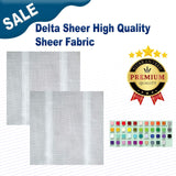 1 Yard Delta Sheer High-Quality Sheer Fabric