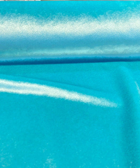 Exclusive Velveteen Spa Blue Polyester Fabric - Spa Blue Velveteen, 60" Width (1 Yard)