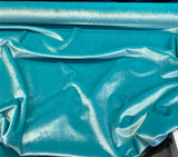 Exclusive Velveteen Spa Blue Polyester Fabric - Spa Blue Velveteen, 60" Width (1 Yard)
