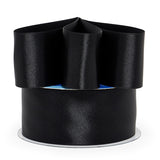 Haute Couture Satin Ribbon 2 '' X 25 yd Black Color 1 / ROLL