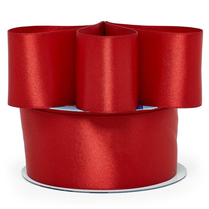 Haute Couture Satin Ribbon 2 '' X 25 yd Red Color 1 / ROLL