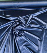 Exclusive Velveteen Velvet Fabric - Navy Blue, Drapery Upholstery, 60" Width (1 Yard)
