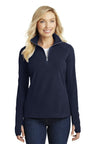 Port Authority® Women's Microfleece 1/2-Zip Pullover Lightweight Warm Layer for Outdoors