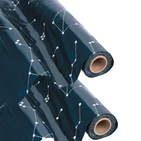 Starry Night Constellation Plastic Tablecloth Roll 40" x 100 ft
