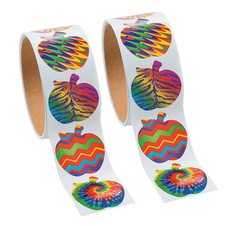 Funky Apple Sticker Roll 100 Pc.
