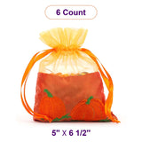Pumpkin Taffeta Bag 5" x 6.5" Elegant Gift Wrap