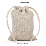 Colored Jute Bags 3 '' X 5 '' Bleached