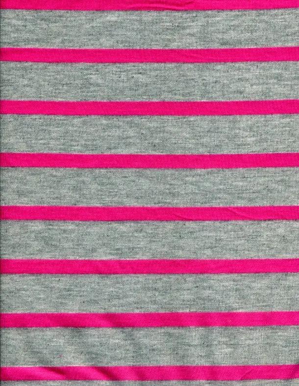 1 Yard Poly Rayon Stripe Jersey Fabric 58/60"