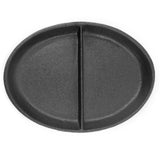 Tomlinson 1024323 Pre-Seasoned Cast Iron Split Oval Skillet, 10" x 7.5"