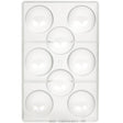 Chocolate World Clear Polycarbonate Chocolate Mold, 59mm Half Sphere, 8 Cavities