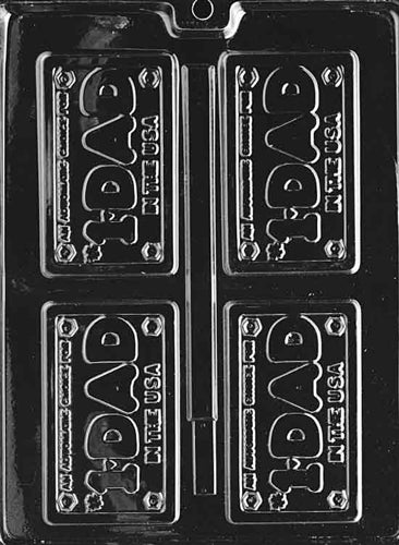 Dad License Plate Chocolate Mold - LPD041