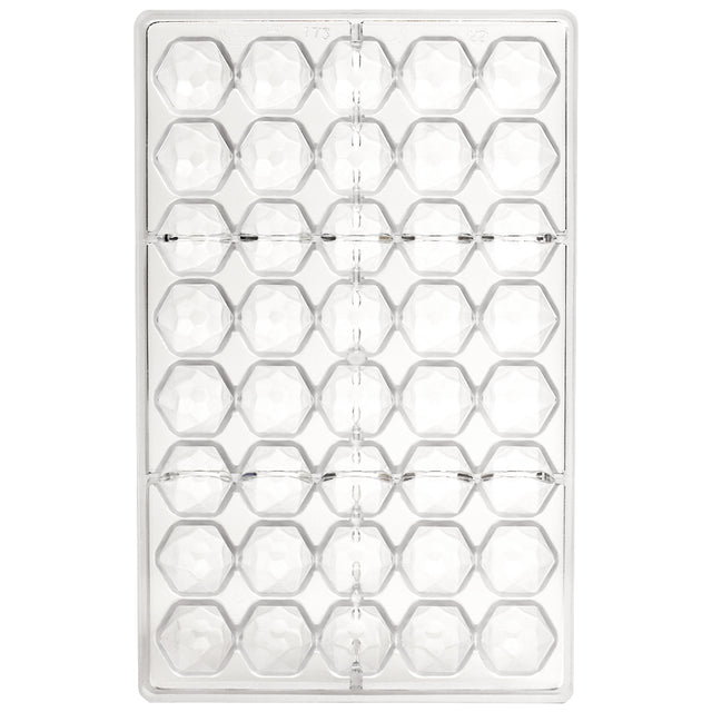 Polycarbonate Chocolate Mold Geodesic Dome 30mm Diam x 20mm High 40 Cavities