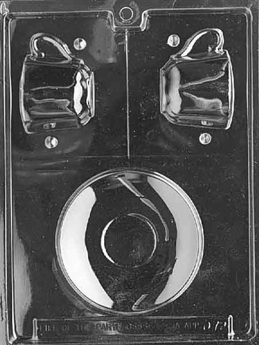 3D Demi-Tasse Cup And Saucer Chocolate Mold - LPD072
