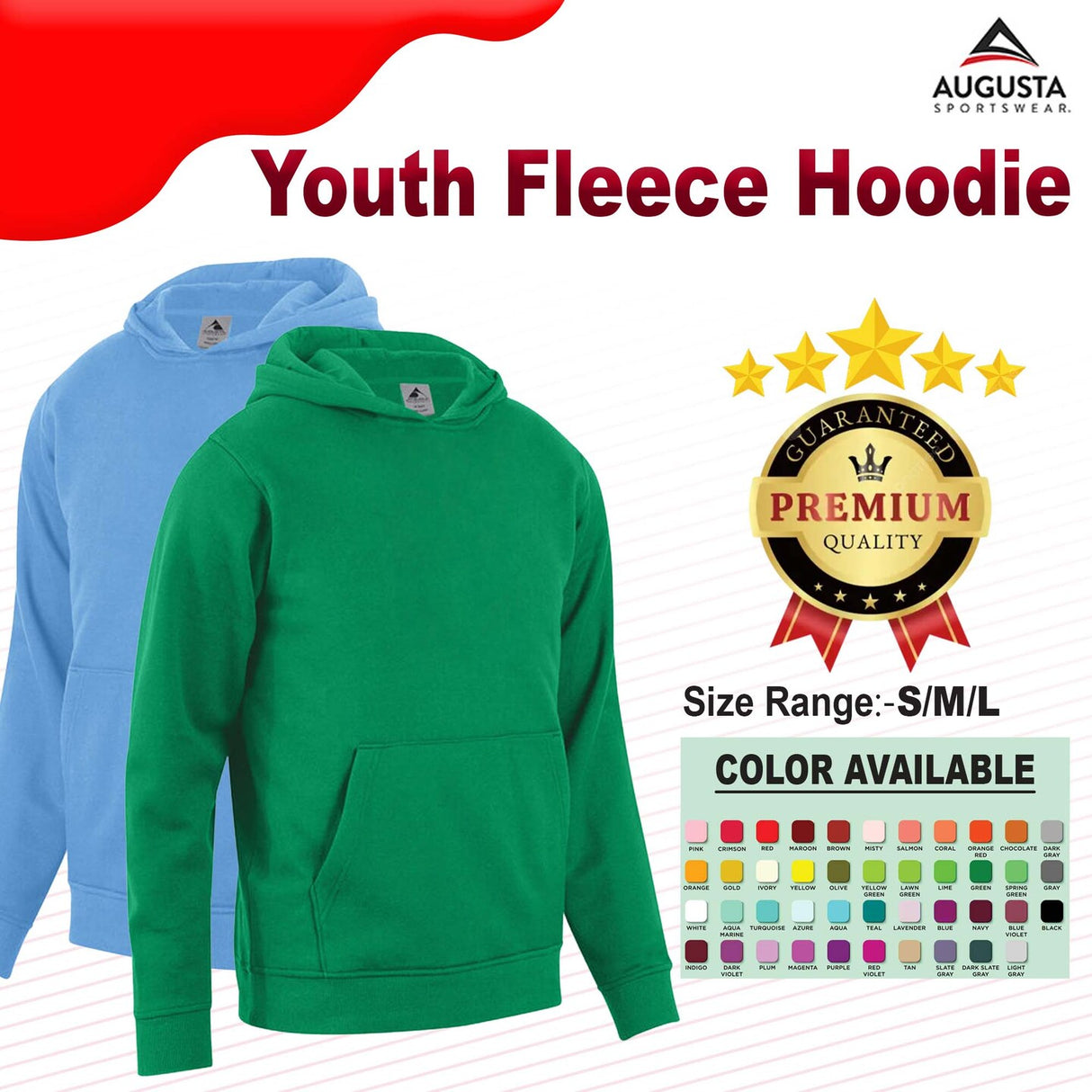Augusta Sportswear® Youth Fleece Hoodie