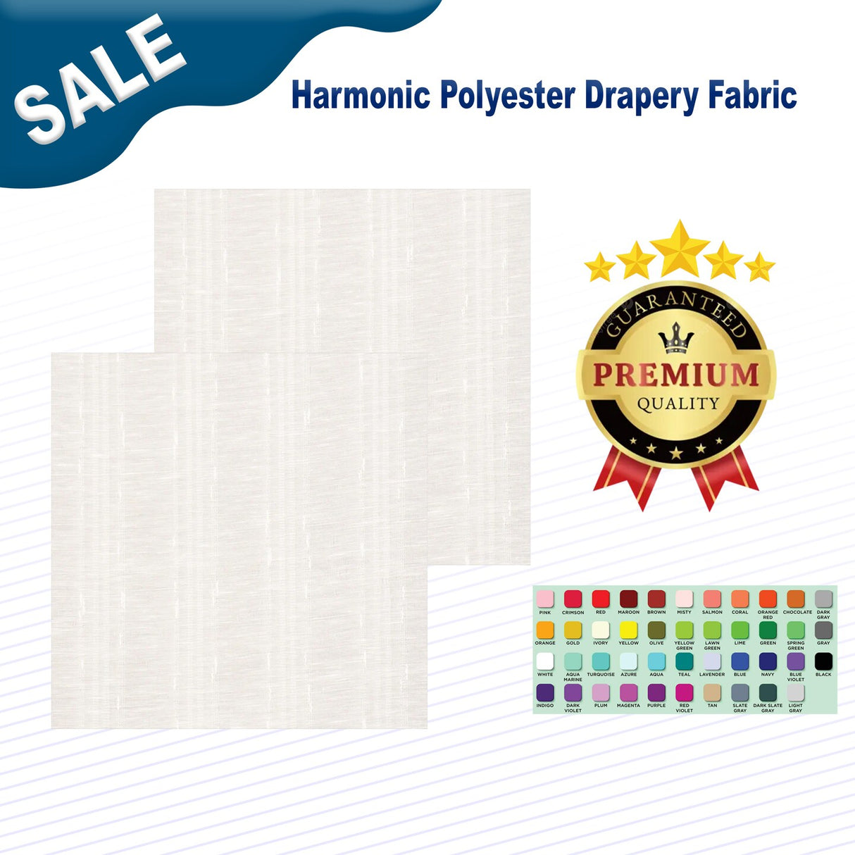 1 Yard Harmonic Polyester Drapery Fabric
