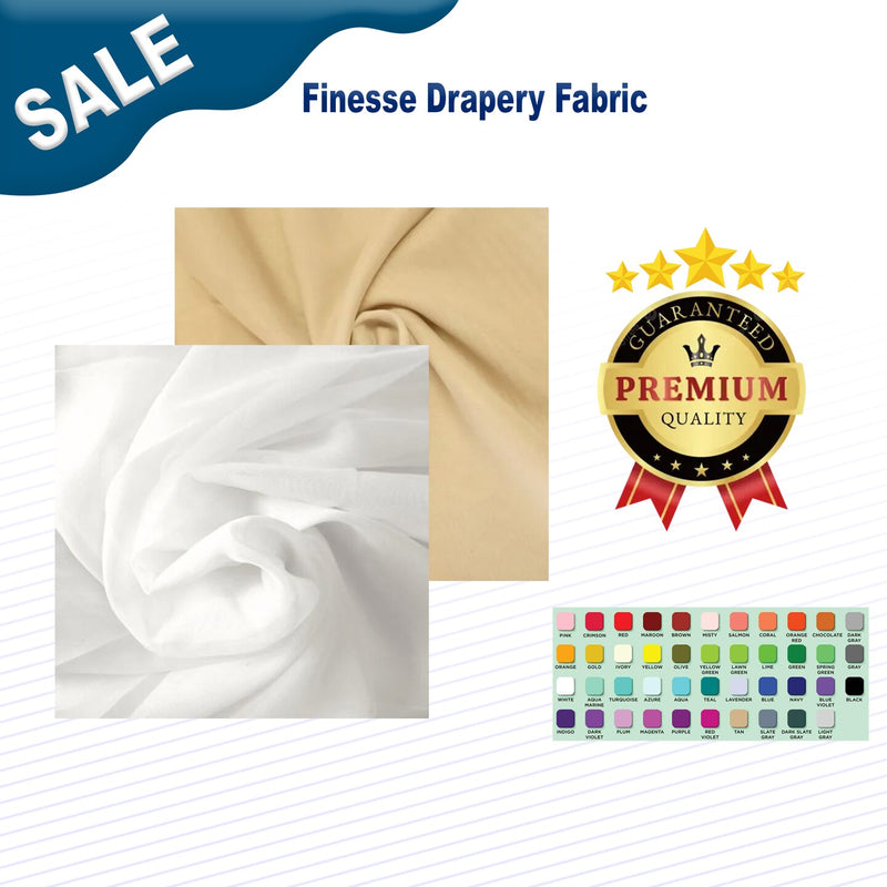 1 Yard Finesse Drapery Fabric 100% Polyester