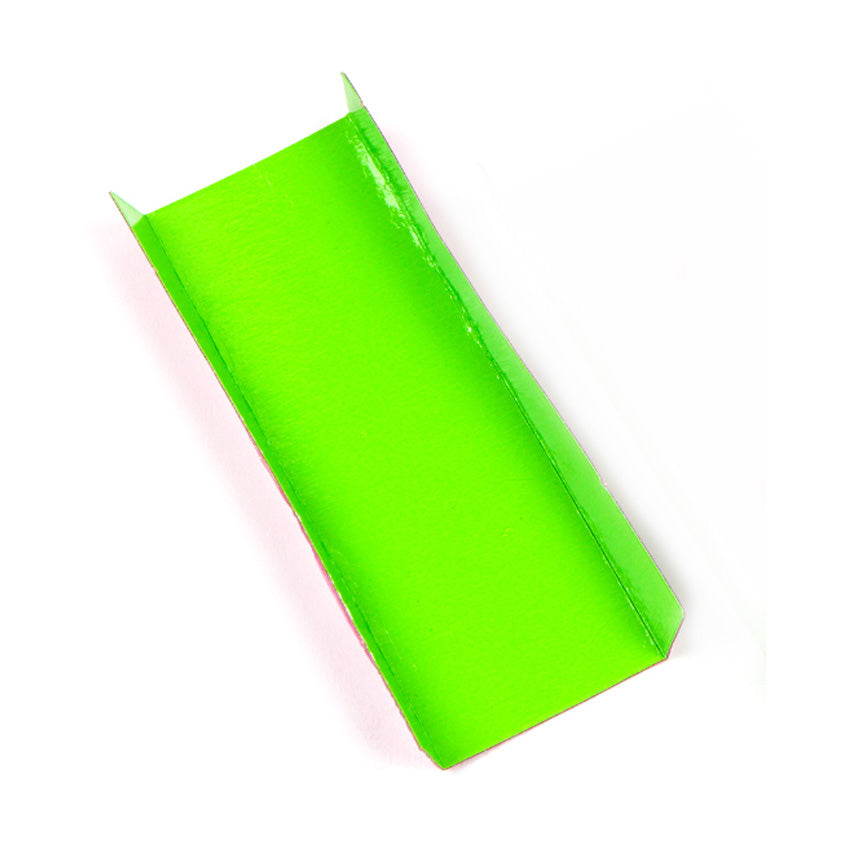 Folded Bottom Mono Board, Green Interior & Pink Exterior, 1.75" x 5" - Case of 200