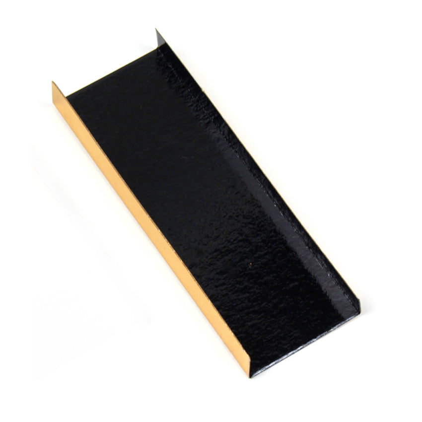 Folded Bottom Mono Board, Black Interior & Gold Exterior, 1.75" x 5" - Case of 200