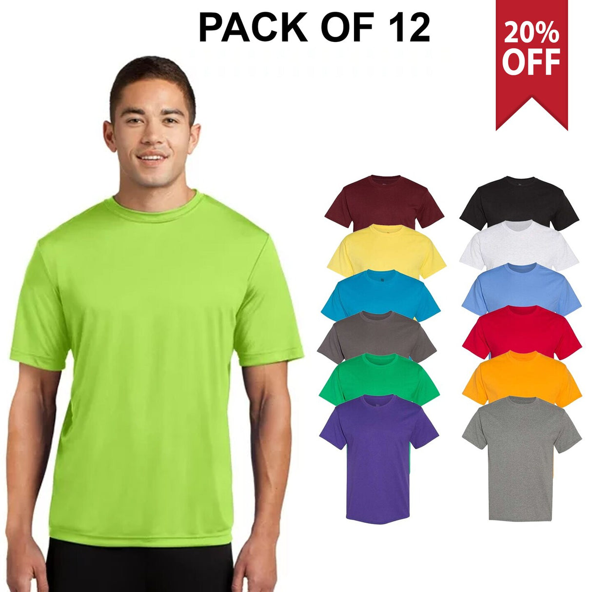 12 Pack: Gildan® Performance Short Sleeve Crew-Neck T-Shirt